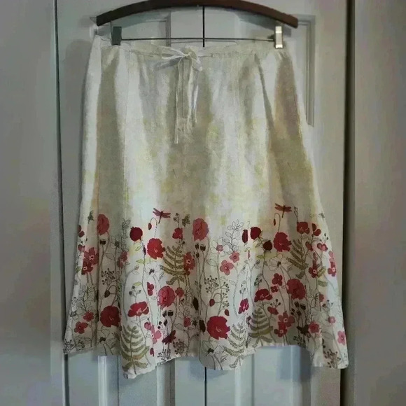 Eddie Bauer floral skirt | A-line | Pockets | 8 Petite - Picture 1 of 7